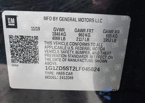 2020 Chevrolet Malibu Fwd Lt из США, поврежденный, VIN 1G1ZD5ST2LF045824